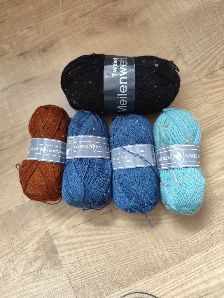 T.k. 300 gram tweed sokkengaren Durable/Meilenweit, Ophalen of Verzenden, Nieuw, Breien of Haken, Wol of Garen