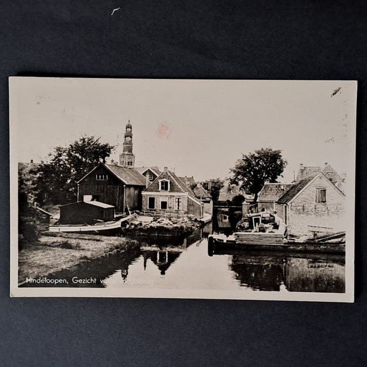 Hindeloopen Friesland Gezicht vanaf Indijksbrug, Verzenden, 1940 tot 1960, Gelopen, Friesland