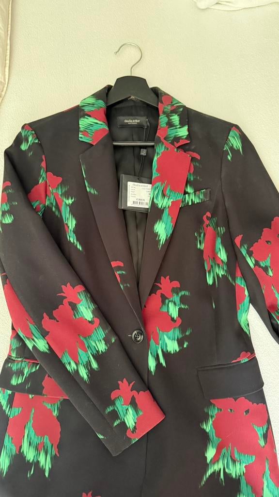 Net pak met bloemenprint van Claudia Strater, Kleding | Dames, Jasjes, Kostuums en Pakken, Kostuum of Pak, Verzenden, Zwart, Nieuw