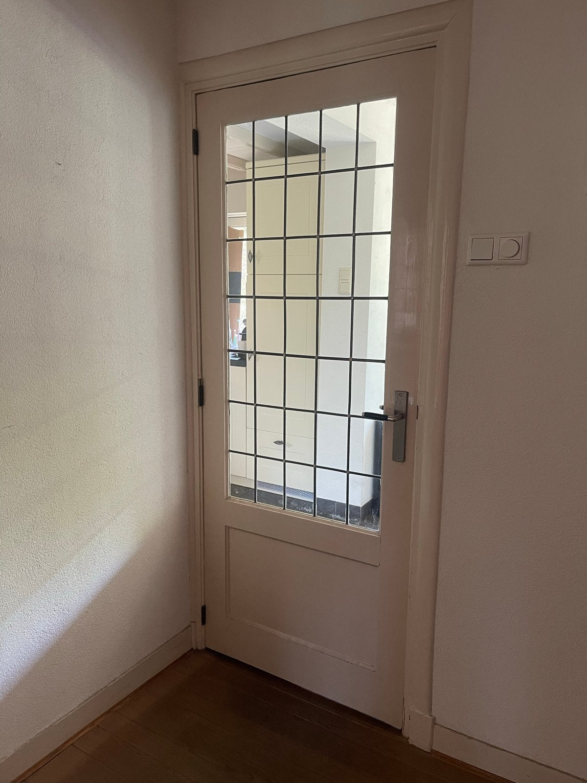 Binnendeur met glas-in-lood look, Ophalen, Gebruikt, 80 tot 100 cm, Binnendeur