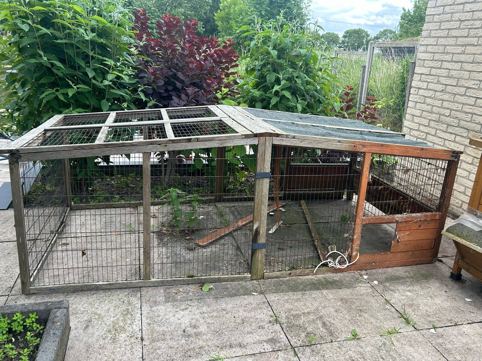 Konijnenhok- gratis op te halen, Dieren en Toebehoren, Ophalen, 90 cm of meer, Hok, 110 cm of meer