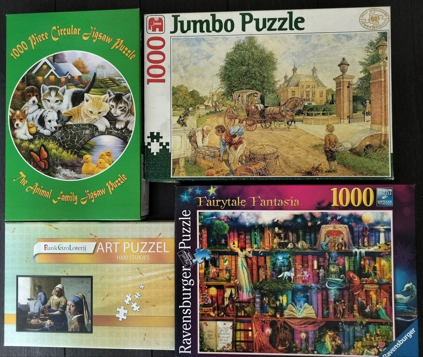 7 legpuzzels, Ophalen of Verzenden, 500 t/m 1500 stukjes, Gebruikt, Legpuzzel