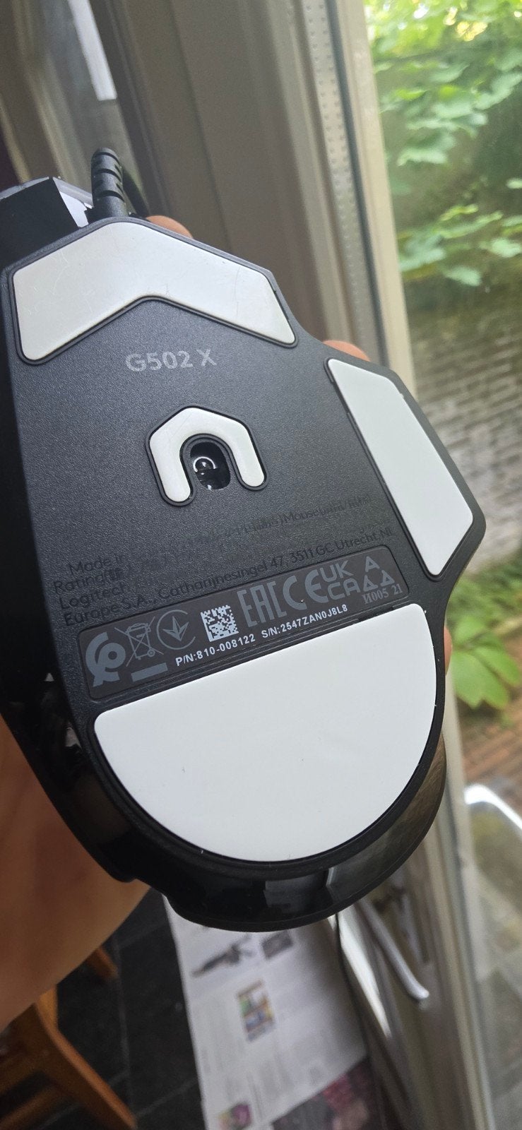 Logitech G502 X Bedrade Gaming Muis Zwart -Zo goed als nieuw, Rechtshandig, Muis, Ophalen of Verzenden, Zo goed als nieuw
