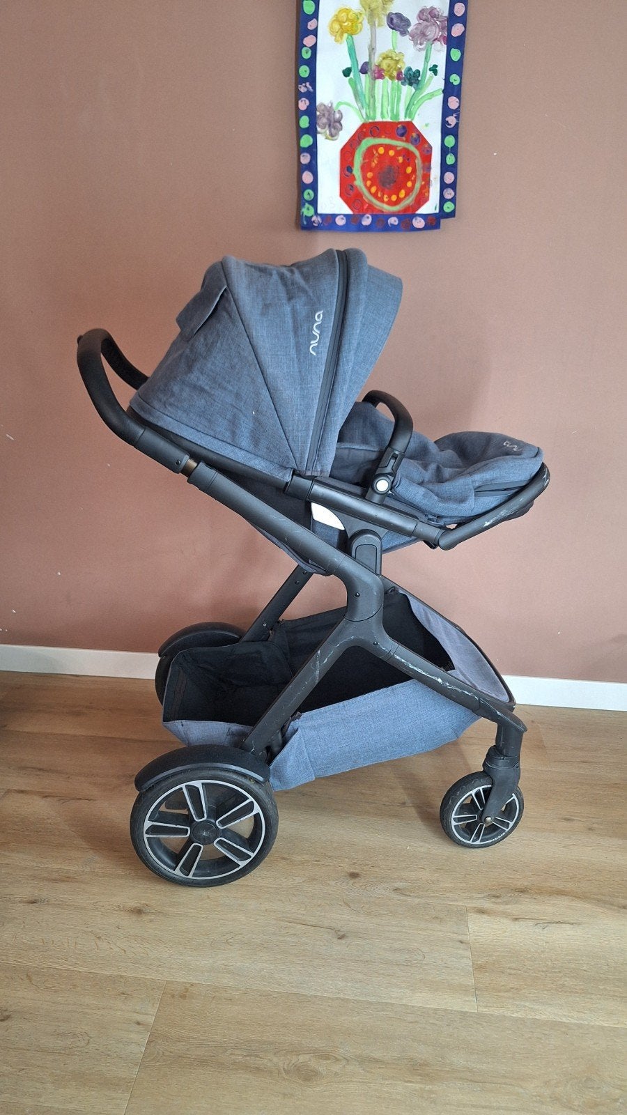Nuna kinderwagen compleet met regenhoezen en boodschappentas, Gebruikt, Ophalen, Overige merken, Duowagen