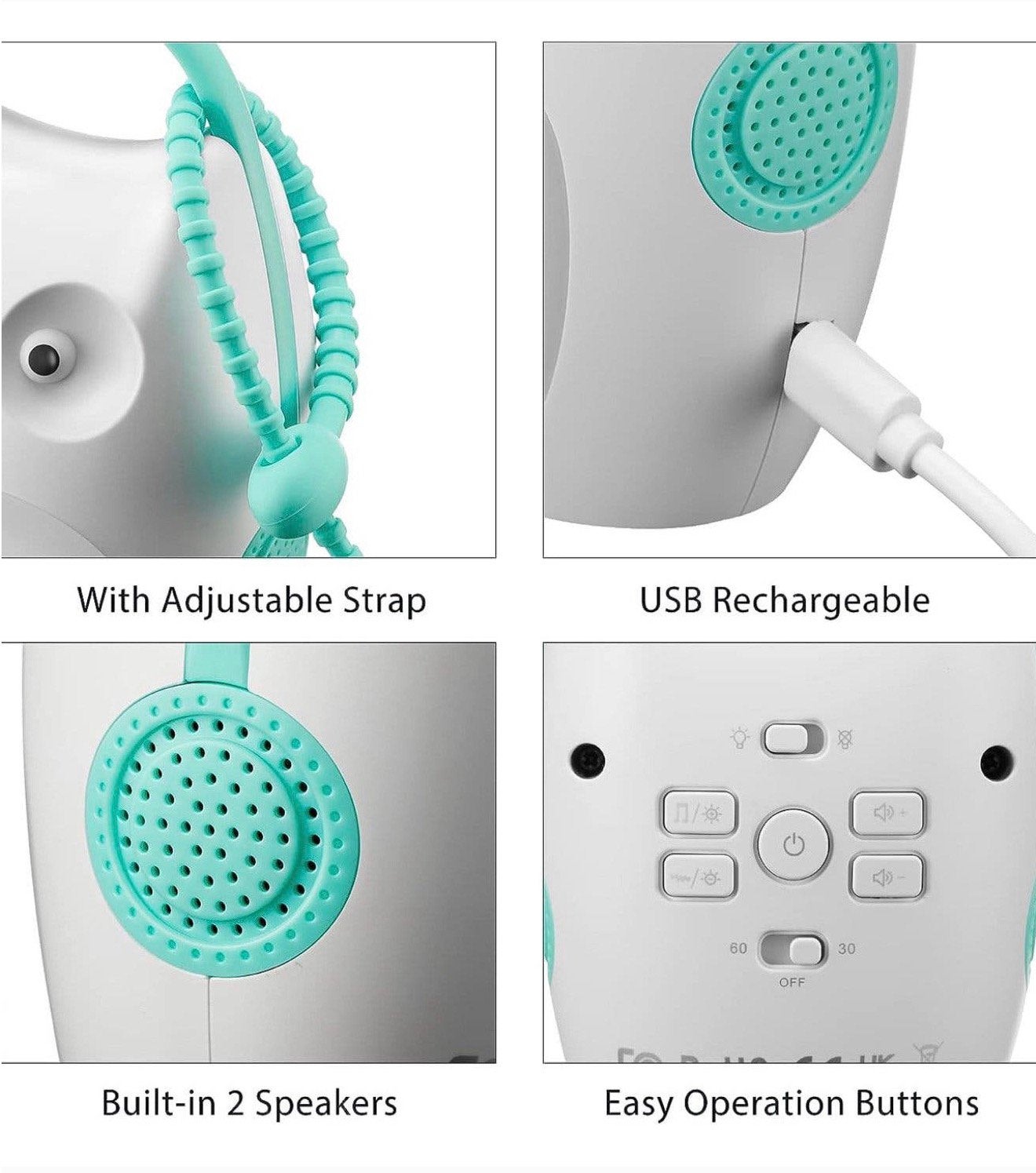 Uil nachtlamp wekker Baby babywekker + 8 geluiden oplaadbaar, P, P, P, Nieuw