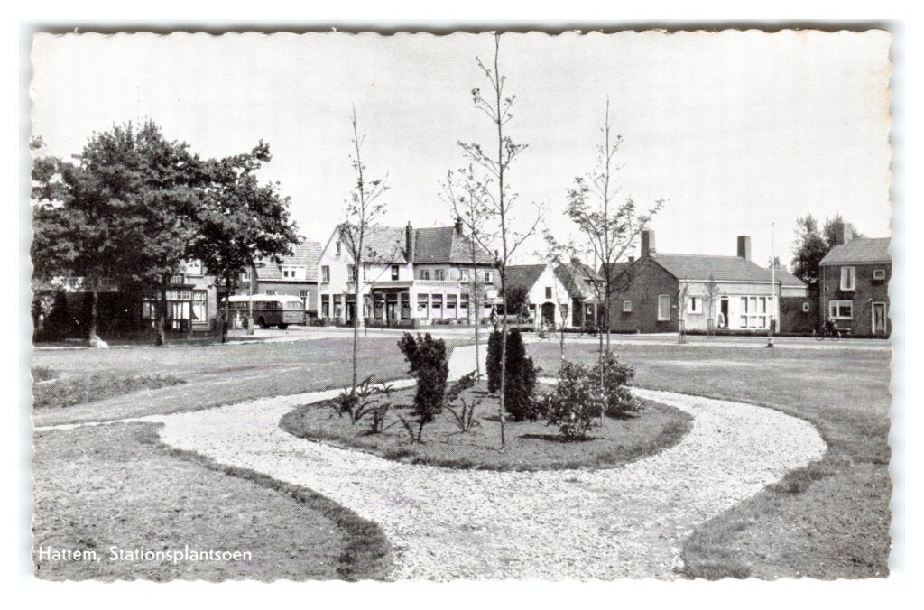 Hattem, Stationsplantsoen, Ophalen of Verzenden, 1960 tot 1980, Gelopen, Gelderland