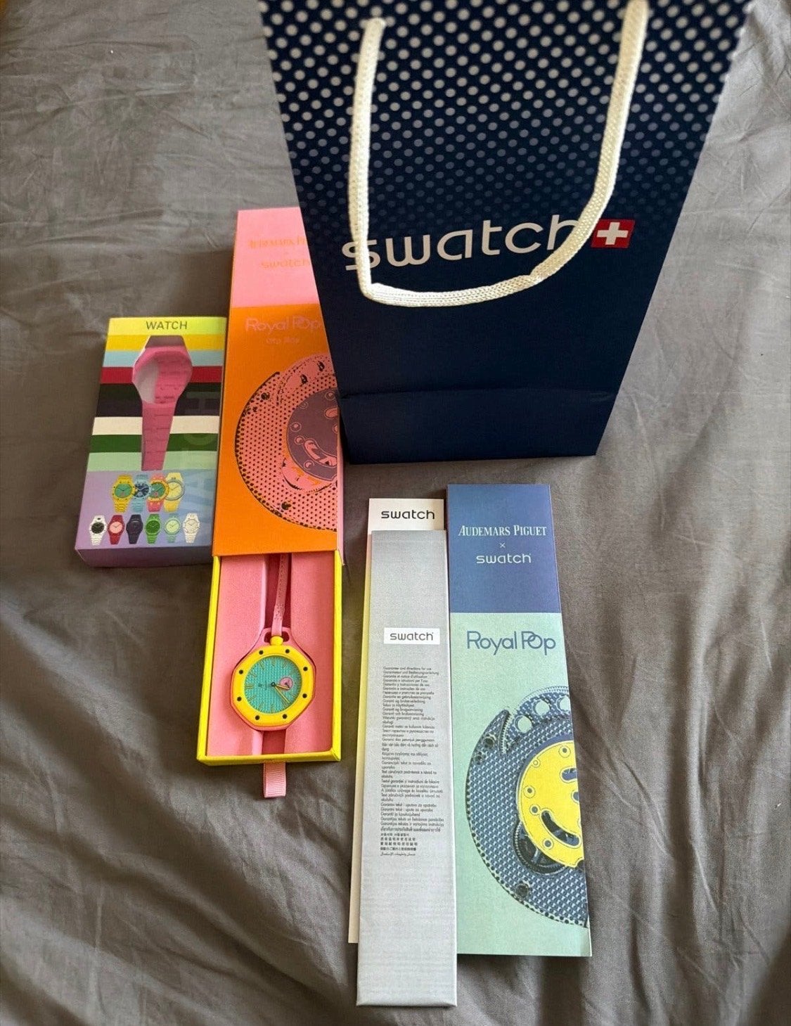 Audemars Piguet x Swatch Royal Pop Horloge Nieuw, Ophalen, Kunststof, Polshorloge, Swatch