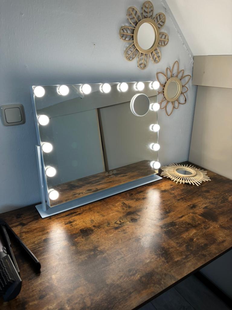 Hollywood spiegel met led verlichting, Huis en Inrichting, Woonaccessoires | Spiegels, Ophalen, Zo goed als nieuw