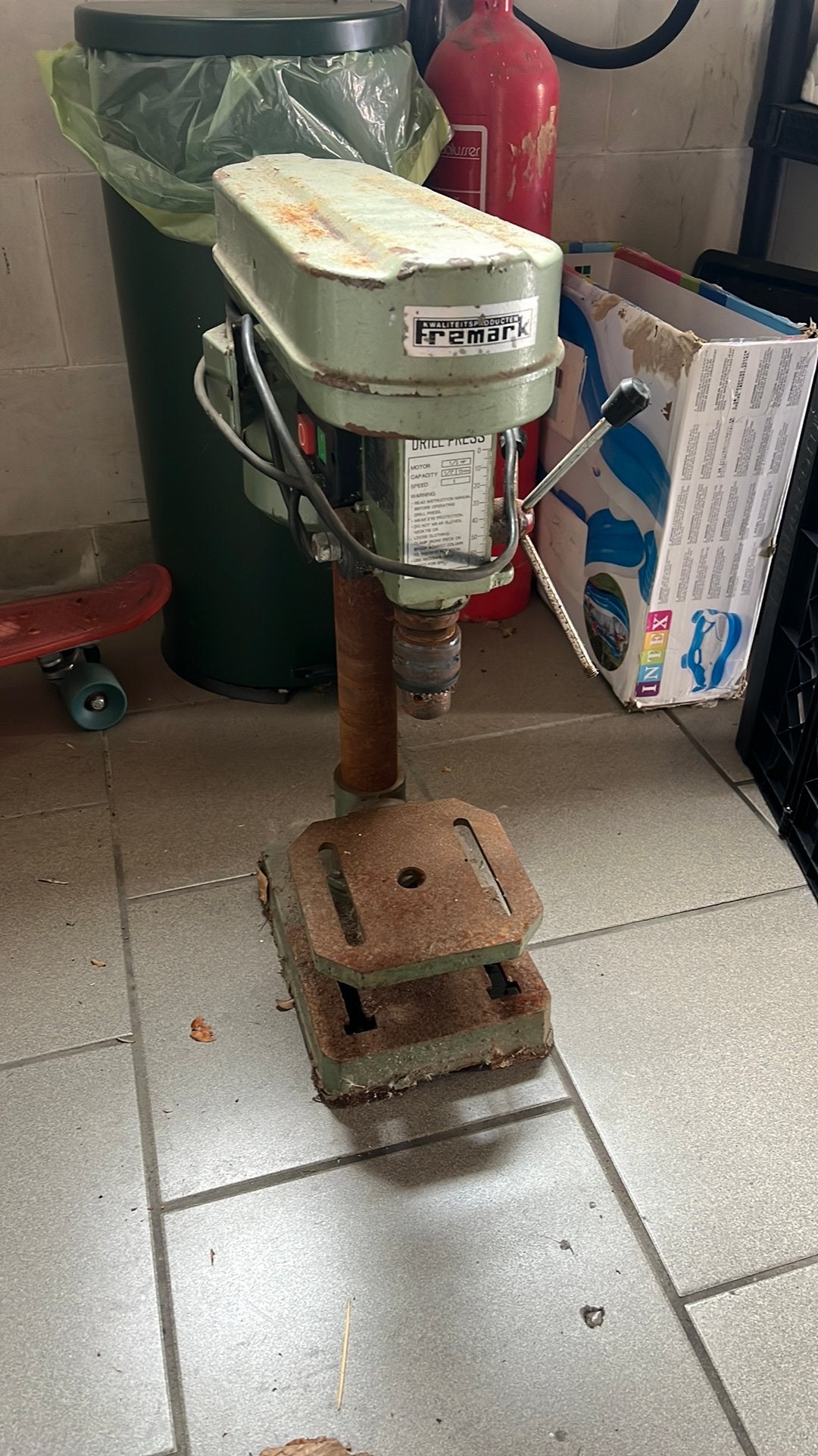 Kolom boormachine Fremark., Ophalen, Gebruikt, Kolomboormachine, Variabele snelheid