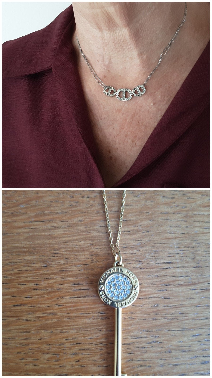 Michael Kors Maritieme Pavé ketting, Met kristal, Overige materialen, Gebruikt, Ophalen of Verzenden