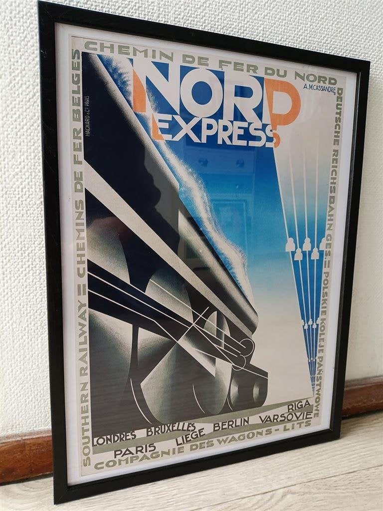 Cassandre Spoorwegen Nord Express Affiche trein Poster, Verzenden, Nieuw, Tram, Overige typen