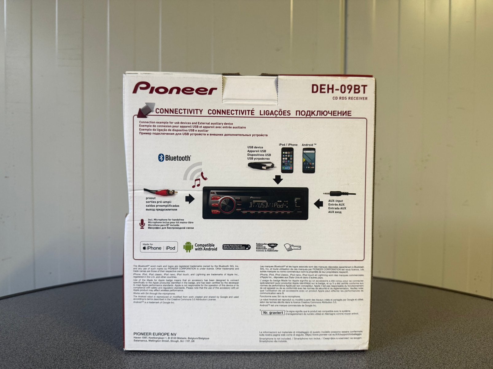 Pioneer DEH-09BT - Autoradio met bluetooth, Ophalen of Verzenden, Zo goed als nieuw