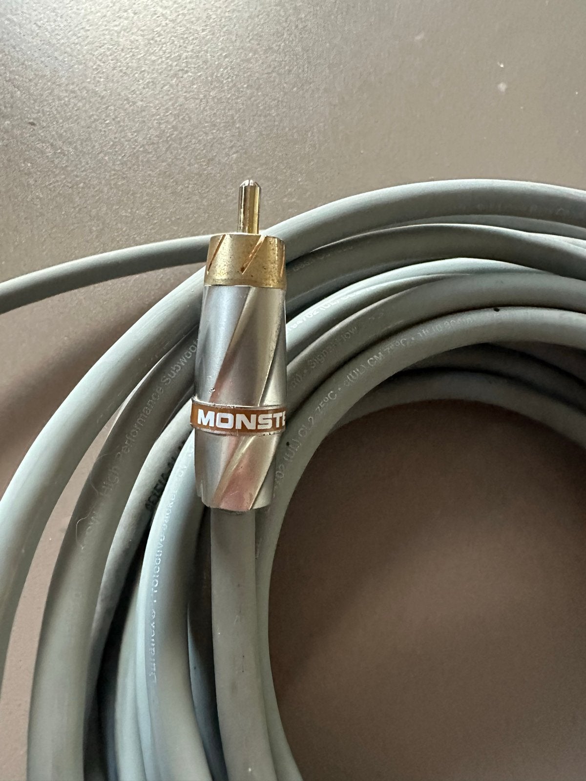 Monster Interlink Subwoofer Kabel -  8 meter, Ophalen of Verzenden, Gebruikt, 5 tot 10 meter, Interlink-kabel