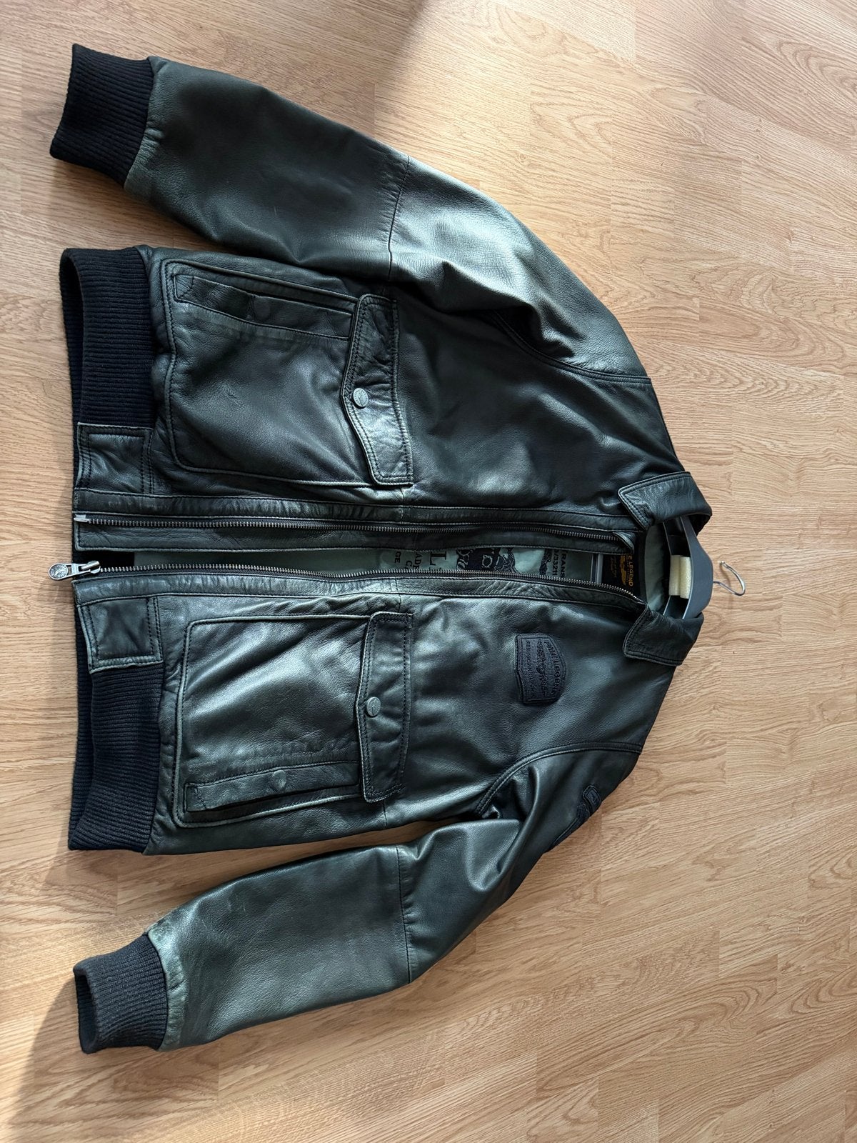 PME Legend Fighter Bomber Schaapsleren Jas Maat M, Ophalen of Verzenden, Gedragen, Maat 48/50 (M), Zwart