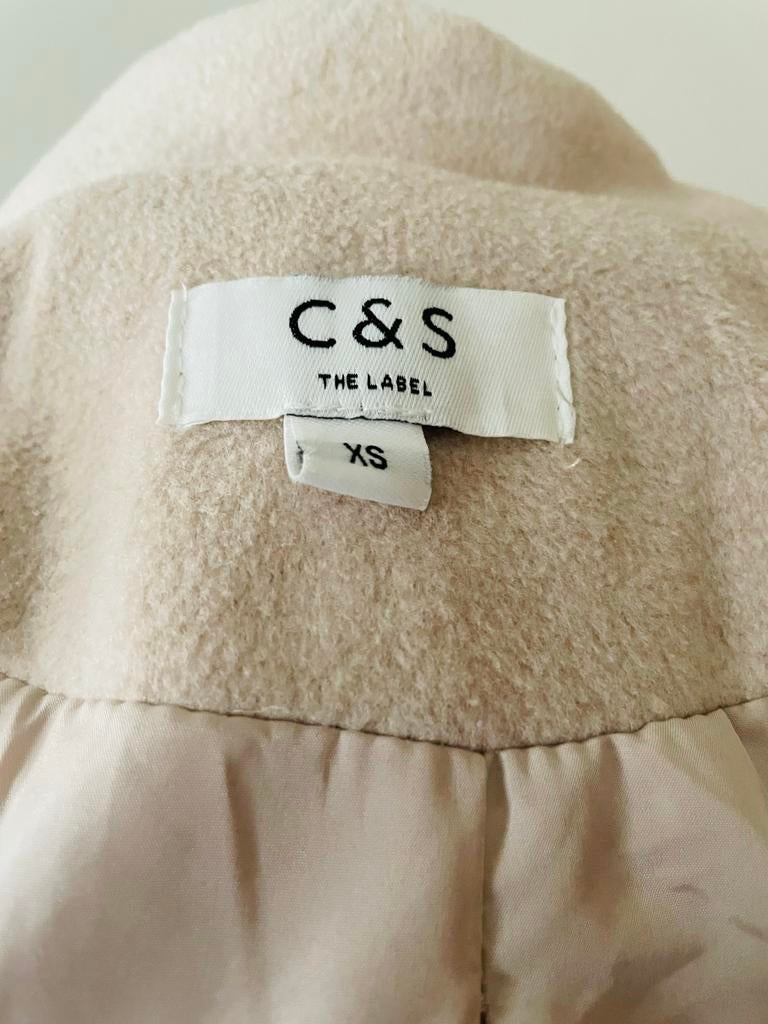 C&S The Label Jasje XS - Zo goed als nieuw, Ophalen of Verzenden, Zo goed als nieuw, Maat 36 (S), Beige