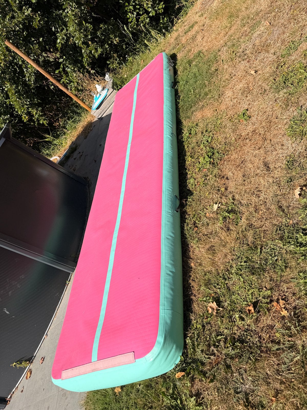 Airtrack en Airroll - Roze/Mintgroen, Ophalen, Gebruikt