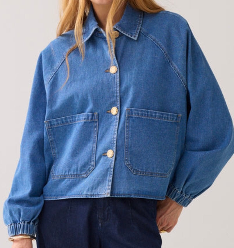Summum blue daze denim jacket blauw 40 zgan, Verzenden, Zo goed als nieuw, Maat 38/40 (M), Blauw