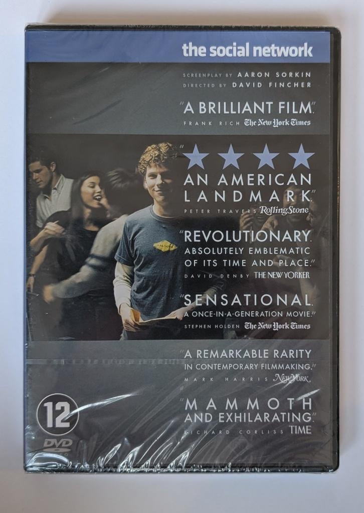 The Social Network (2010) - DVD - Nieuw, Cd's en Dvd's, Dvd's | Drama, Nieuw in verpakking, Drama, Alle leeftijden, Verzenden