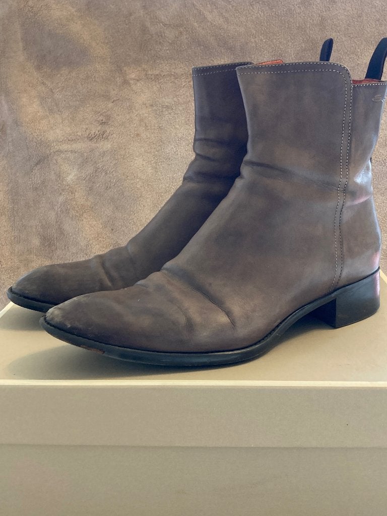 Enkellaars Santoni (mt 38,5), Lage of Enkellaarzen, Ophalen of Verzenden, Zo goed als nieuw, Santoni