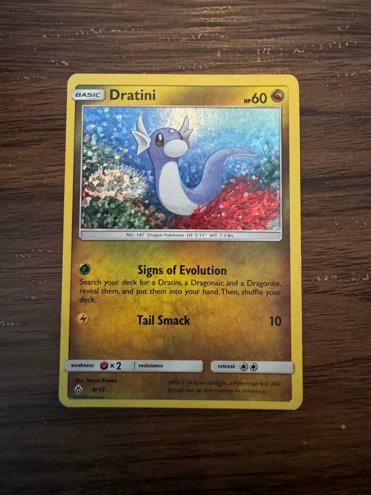 Dratini 9/12 Pokemon kaart, Ophalen of Verzenden, Zo goed als nieuw, Losse kaart, Foil