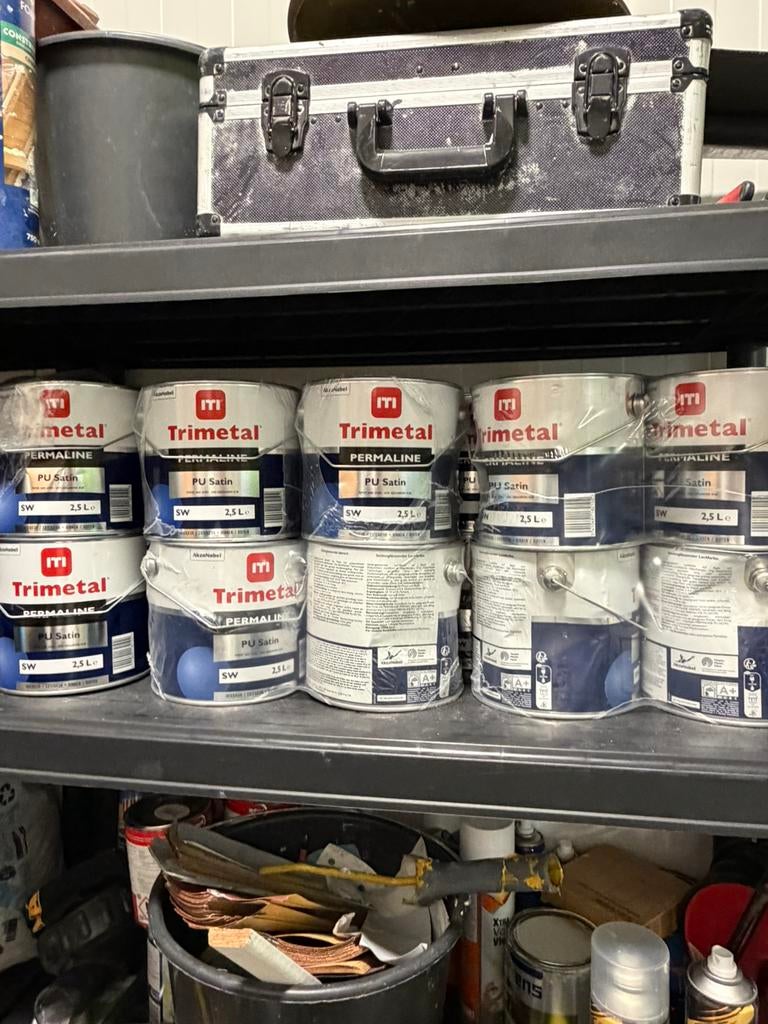 Trimetal wit, Doe-het-zelf en Verbouw, Verf, Beits en Lak, Wit, Nieuw, Ophalen of Verzenden, Lak