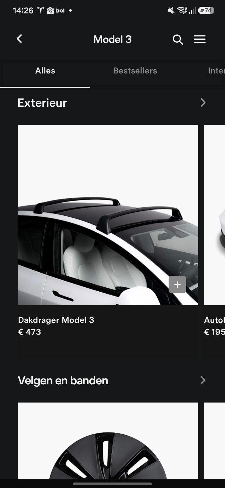 Tesla Model 3 Dakdragers - Nieuw,Origineel en Compleet, Auto diversen, Dakdragers, Nieuw, Ophalen of Verzenden