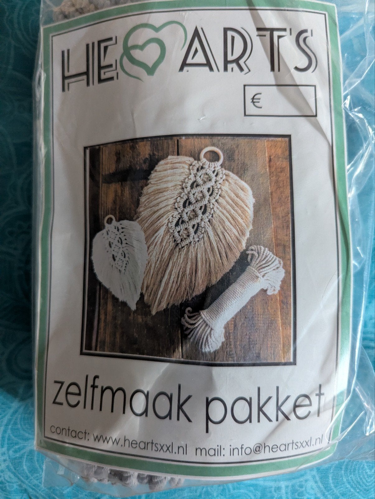 macramee pakketjes veren/bladeren., Hobby en Vrije tijd, Ophalen of Verzenden, Nieuw, Knutselwerk