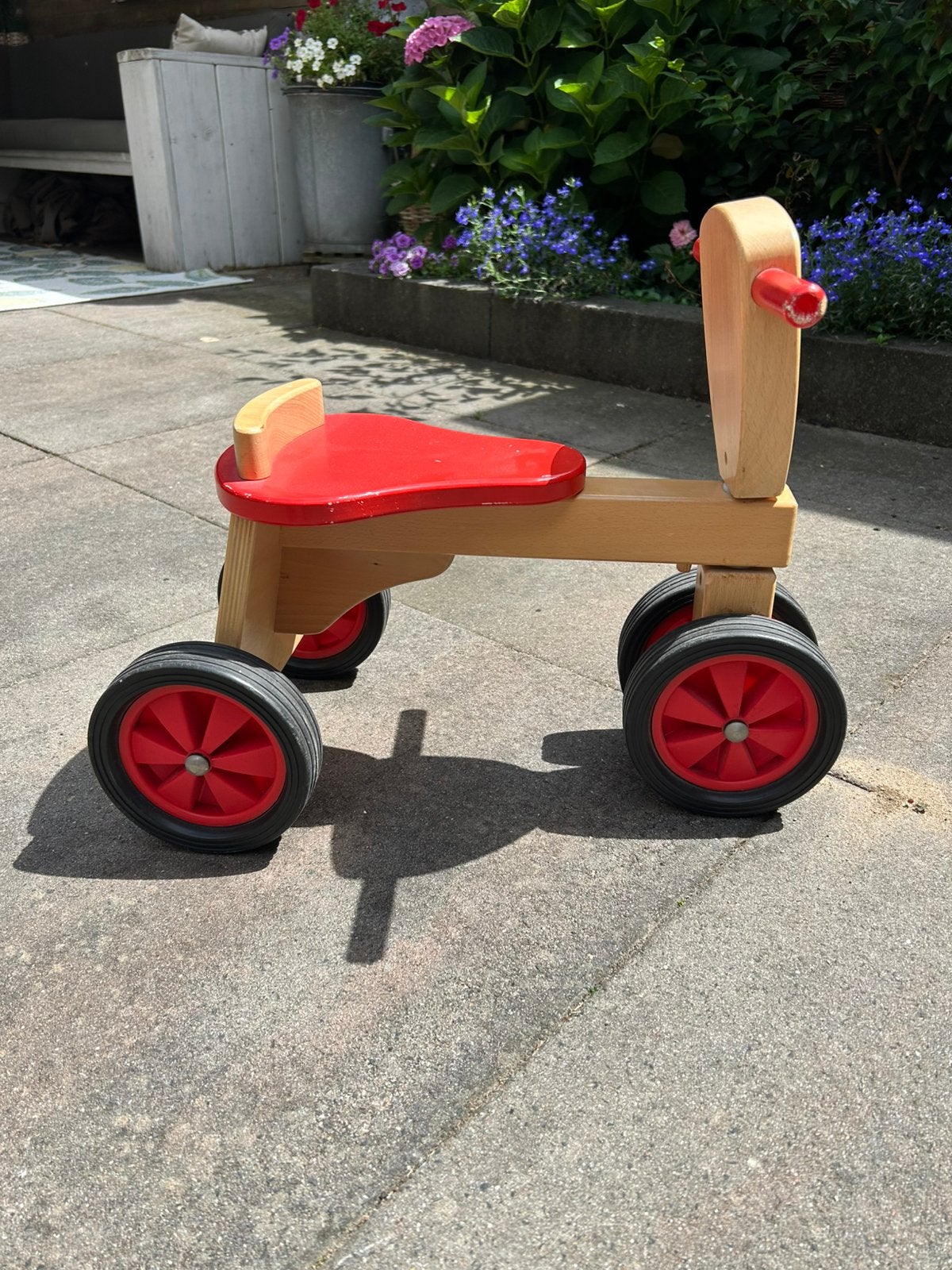 Houten driewieler, Kinderen en Baby's, Speelgoed | Buiten | Skelters, Ophalen, Gebruikt, Overige merken