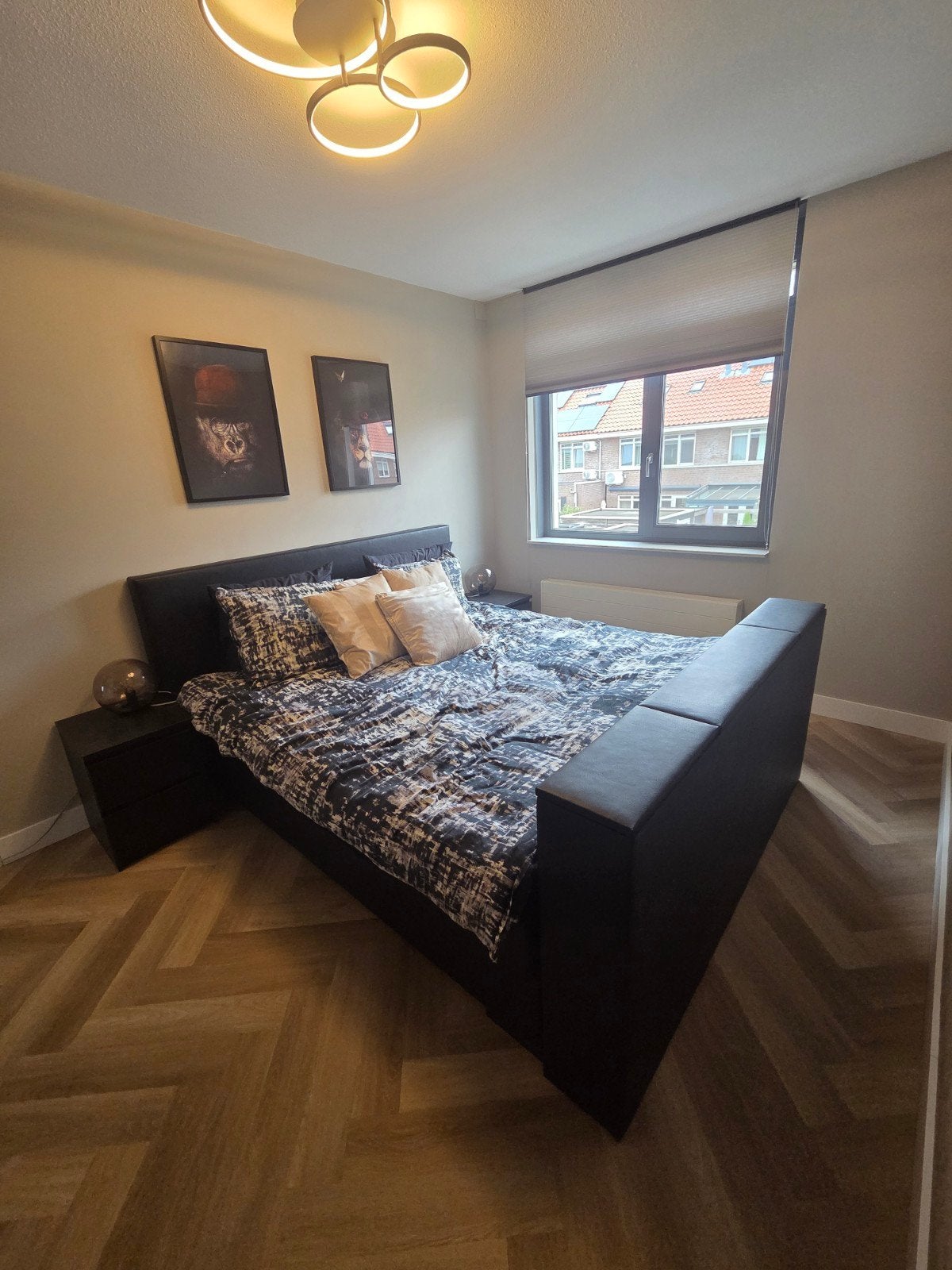 Boxspring 180x210 met TV lift, Ophalen, Overige materialen, Gebruikt, Tweepersoons