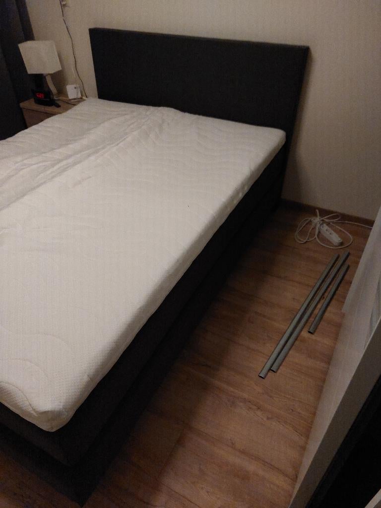 Boxspring 160x220, Ophalen, Gebruikt, Overige kleuren, Tweepersoons