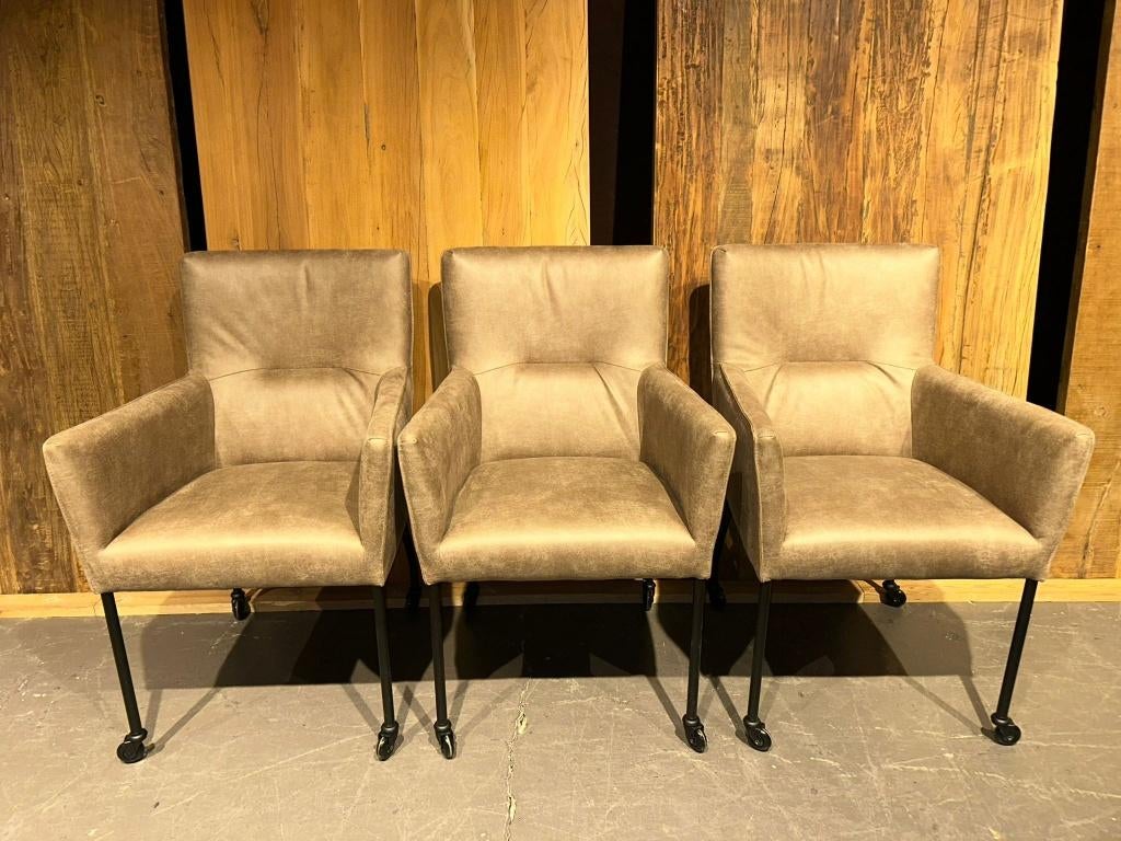 Eetkamerstoel set, Ophalen, Drie, Nieuw, Leer