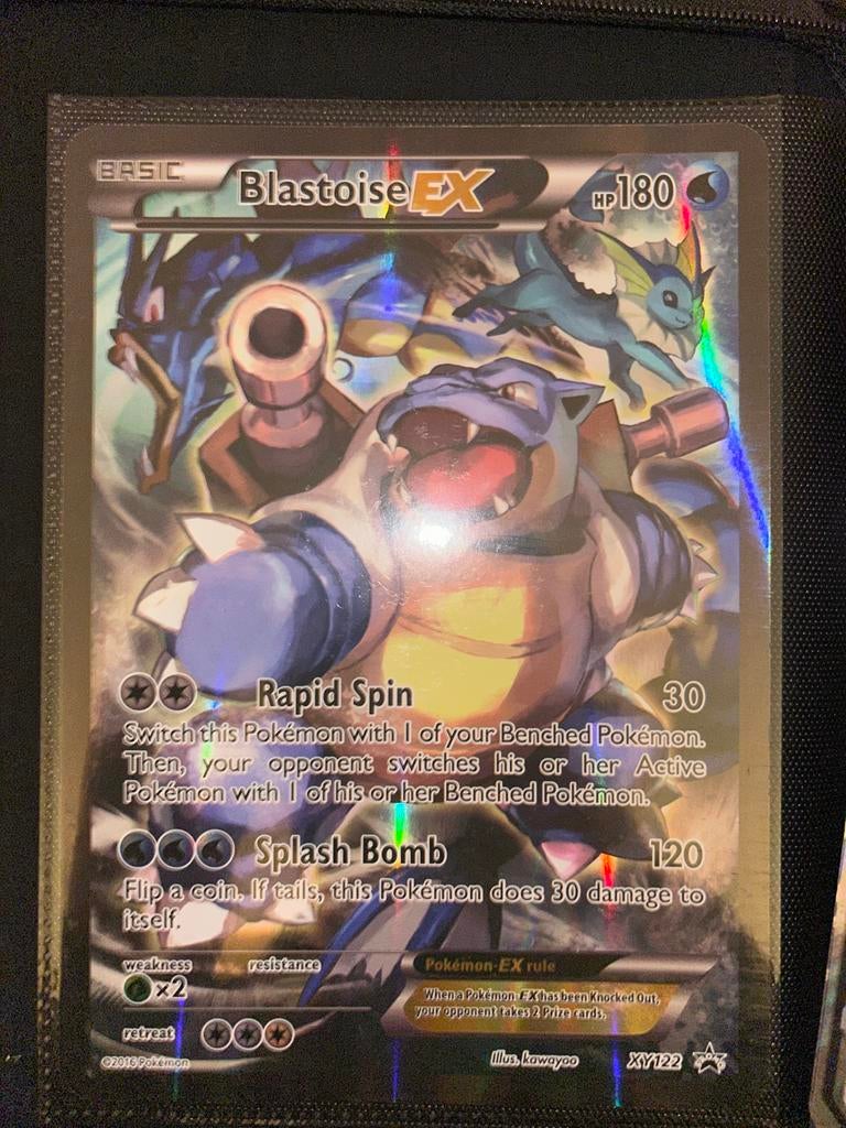 Blastoise EX XY122 Promo Pokémon Kaart JUMBO! XXL KAART, Ophalen of Verzenden, Zo goed als nieuw, Losse kaart, Foil