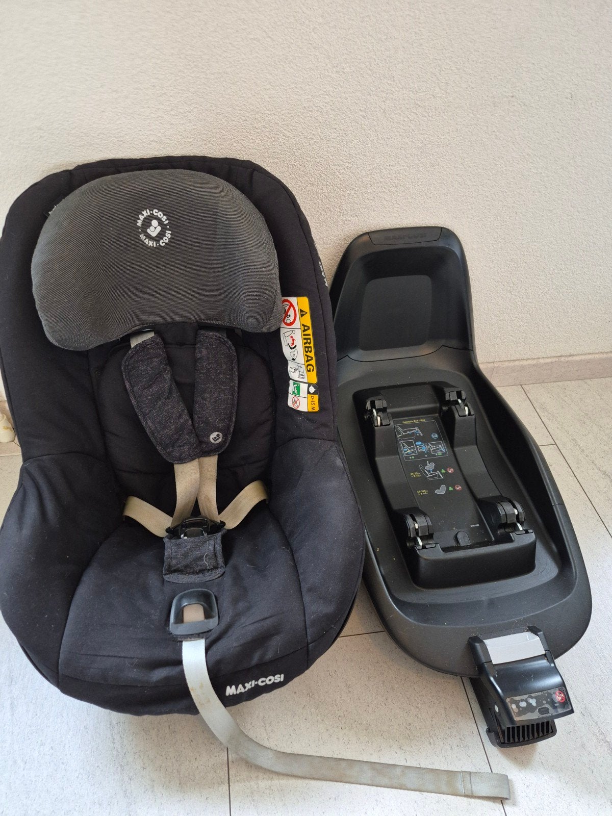 Maxi-Cosi Pearl Smart i-Size Autostoel met Isofix Base, Ophalen, Verstelbare rugleuning, Gebruikt, 0 t/m 18 kg