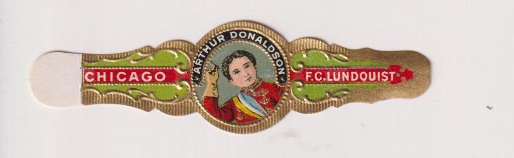 sigarenbanden - ARTHUR DONALDSON, Verzamelen, Ophalen of Verzenden, Zo goed als nieuw, Sigarenbandjes