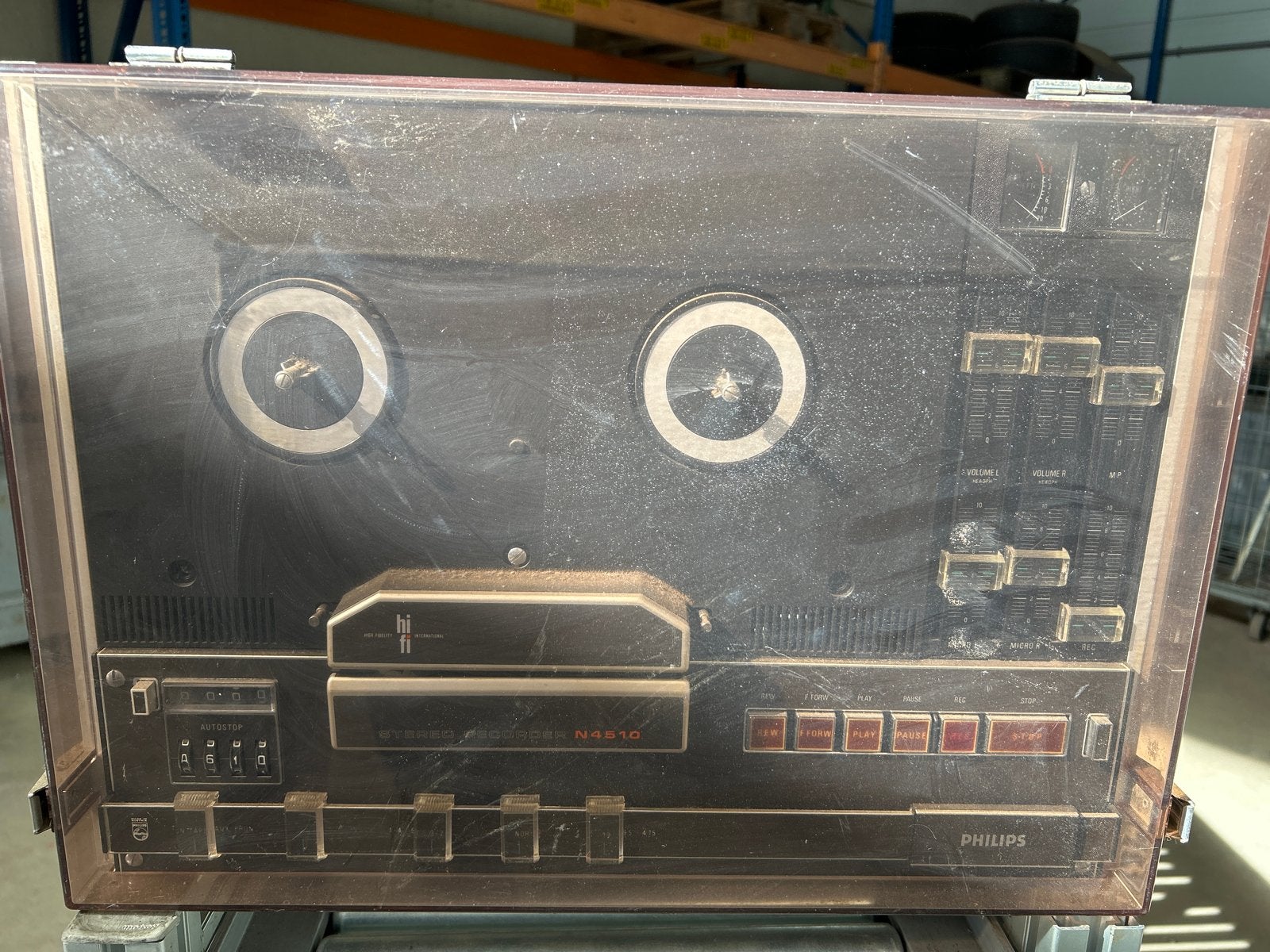 Philips N4510 Stereobandrecorder met stofkap, Audio, Tv en Foto, Bandrecorders, Bandrecorder, Met stofkap, Ophalen of Verzenden