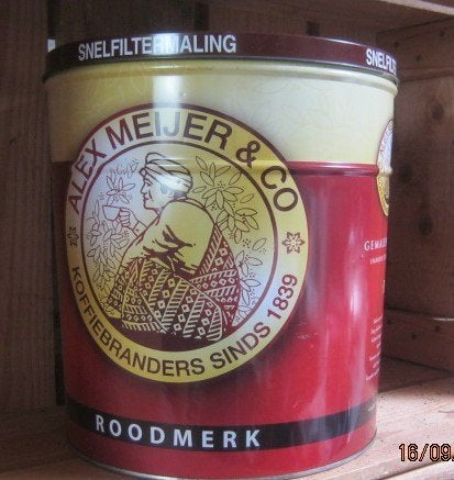 Koffieblik Alex Meyer 25 x 25 cm, Ophalen of Verzenden