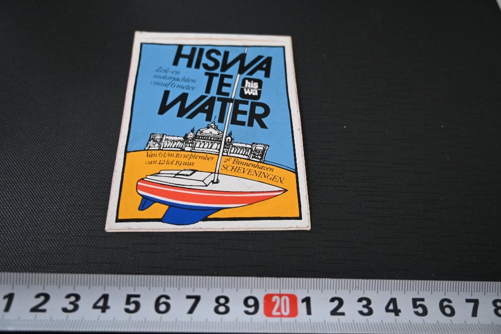 sticker Scheveningen HISWA TE WATER, Ophalen of Verzenden, Zo goed als nieuw