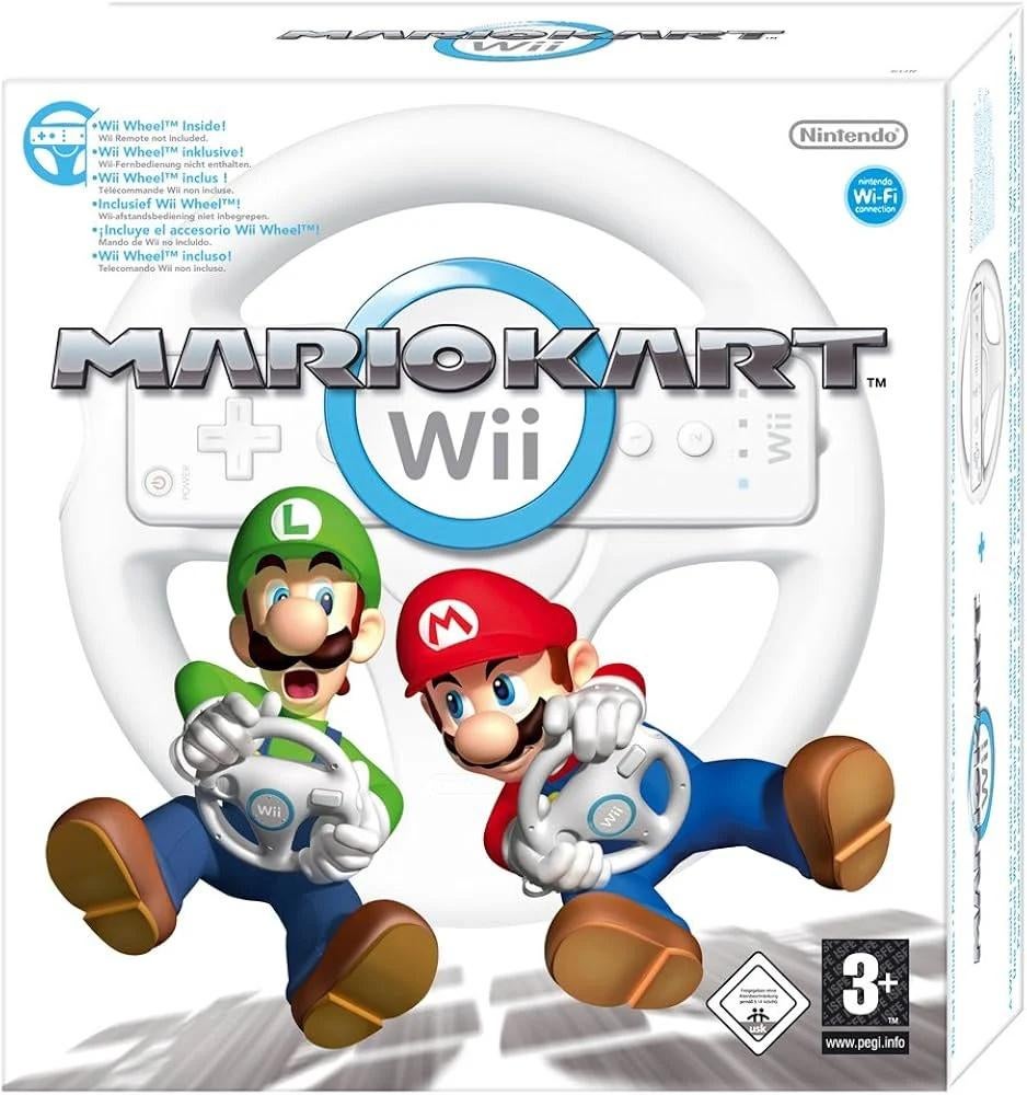 Mario Kart Wii + Wii Wheel Bundel €49,99 | GameshopX nl, Spelcomputers en Games, Games | Nintendo Wii, Refurbished, Racen en Vliegen
