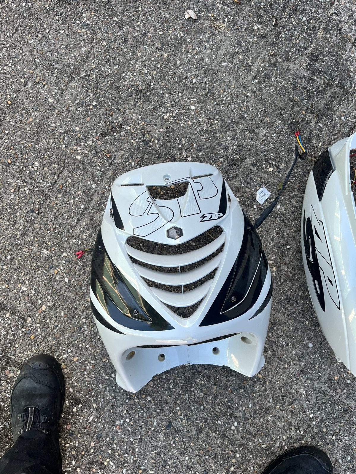 Piaggio zip sp custom kappenset met ledjes parelmoer wit sp, Ophalen of Verzenden, Zo goed als nieuw, Kap, Piaggio