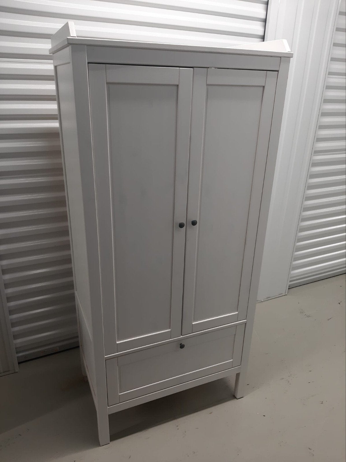 Witte kledingkast met lade en hangruimte, Huis en Inrichting, Gebruikt, Met lade(s), 150 tot 200 cm, 50 tot 75 cm