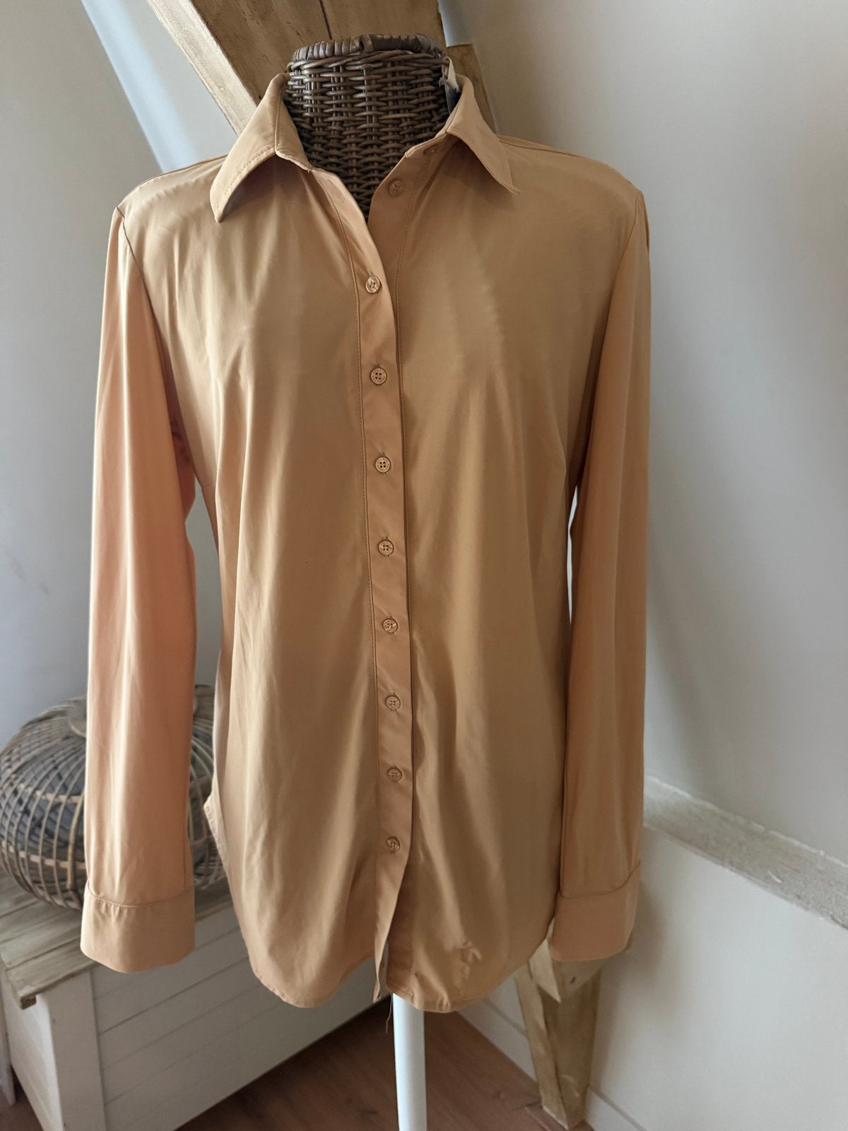 Studio Anneloes blouse, maat L, Camel, travel stof, Ophalen of Verzenden, Zo goed als nieuw, Maat 42/44 (L), Beige