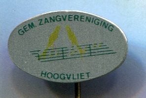 Gem zangvereniging Hoogvliet blik muziek speldje ( L_200), Verzenden, Zo goed als nieuw, Transport, Speldje of Pin