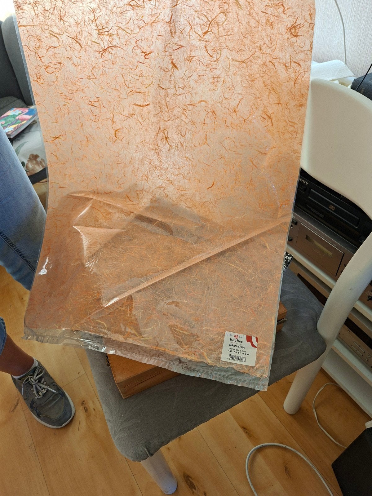 Rayher Japan-Seide Knutselmateriaal 50x70cm 5 stuks, Ophalen, Oranje, Overige thema's, Nieuw