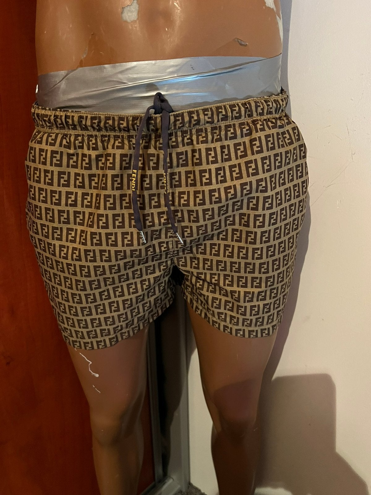 FENDI zwembroek maat m 48 origineel zgan, F, G, Bruin, Maat 48/50 (M)