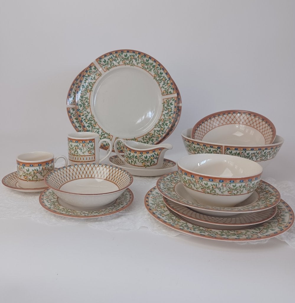 Compleet servies Lemon Tree van Johnson Brothers, Overige merken, Keramiek, Landelijk/Boerenbont, Ophalen of Verzenden