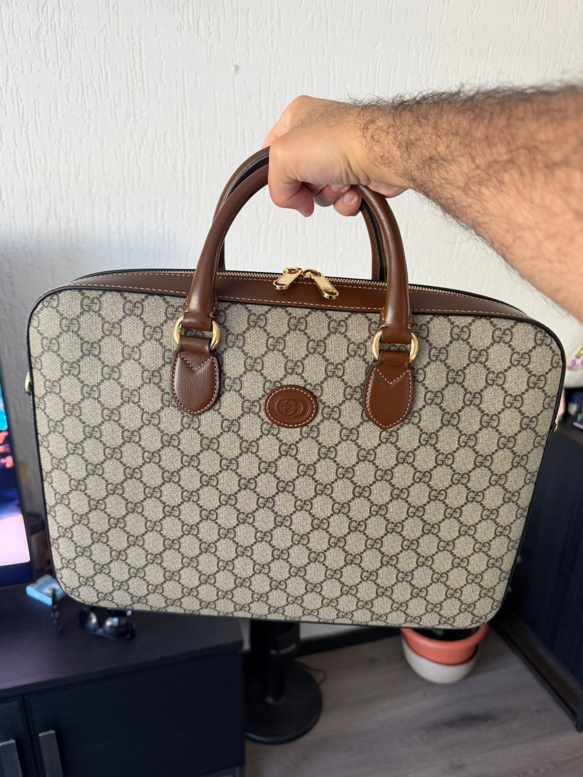 Gucci briefcase / business bag / laptoptas, Ophalen, 17 inch of meer, Zo goed als nieuw