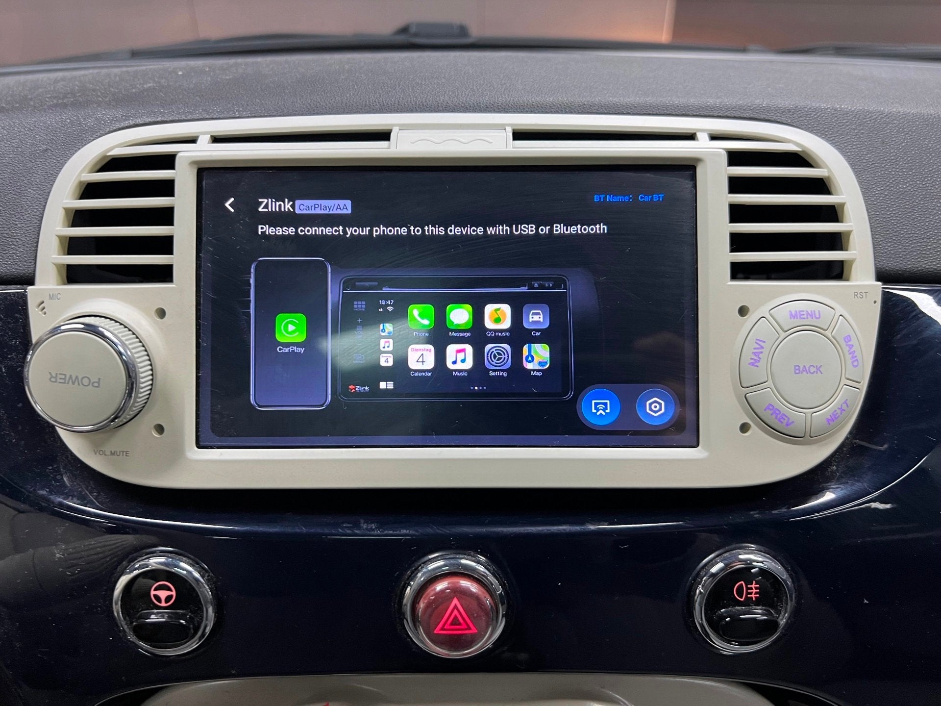 Fiat 500 1.2 Lounge•CarPlay•Distributie v.v.•NAP•Tre, Euro 5, Gebruikt, 1242 cc, 4 cilinders