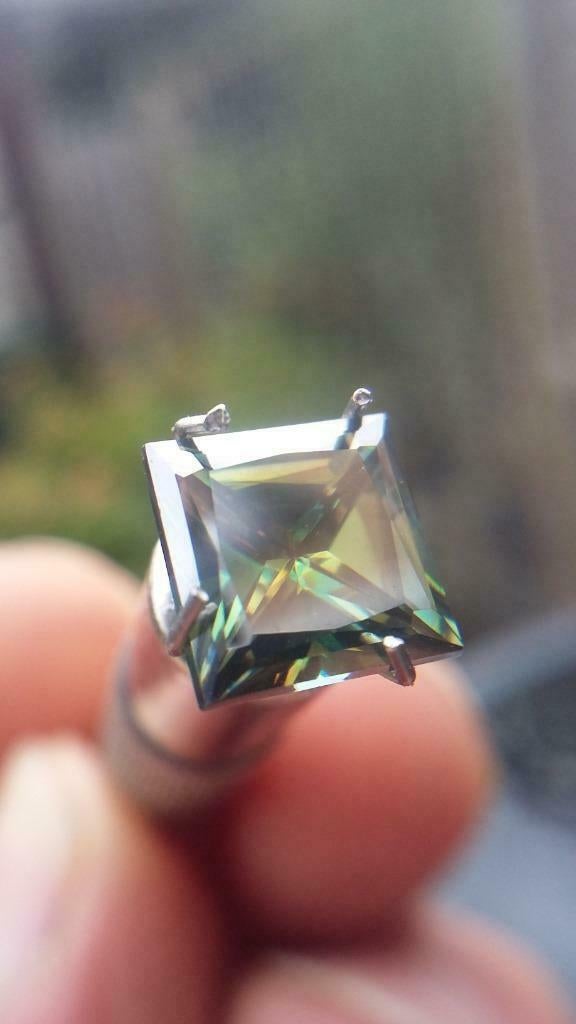 1.14 ct princes Cut Moissanite diamant VVS1, Ophalen of Verzenden, Zo goed als nieuw