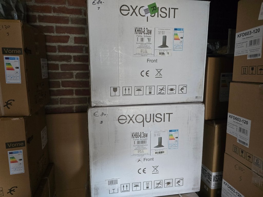 Nieuwe zwarte schouw afzuigkappen 60 cm breed, Ophalen, Wandschouwkap, Motor, Nieuw
