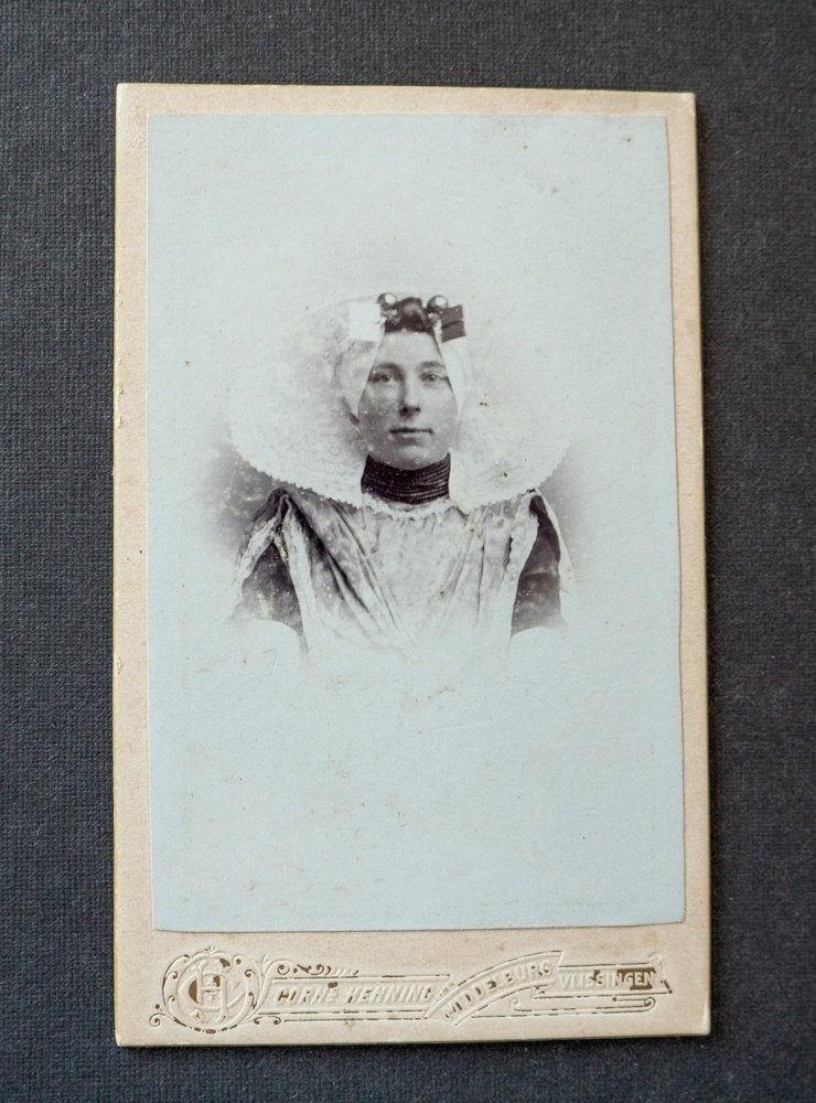 Carte de Visite Z1 - Klederdracht  Zeeland, Verzamelen, Gebruikt, Verzenden, Foto, Klederdracht